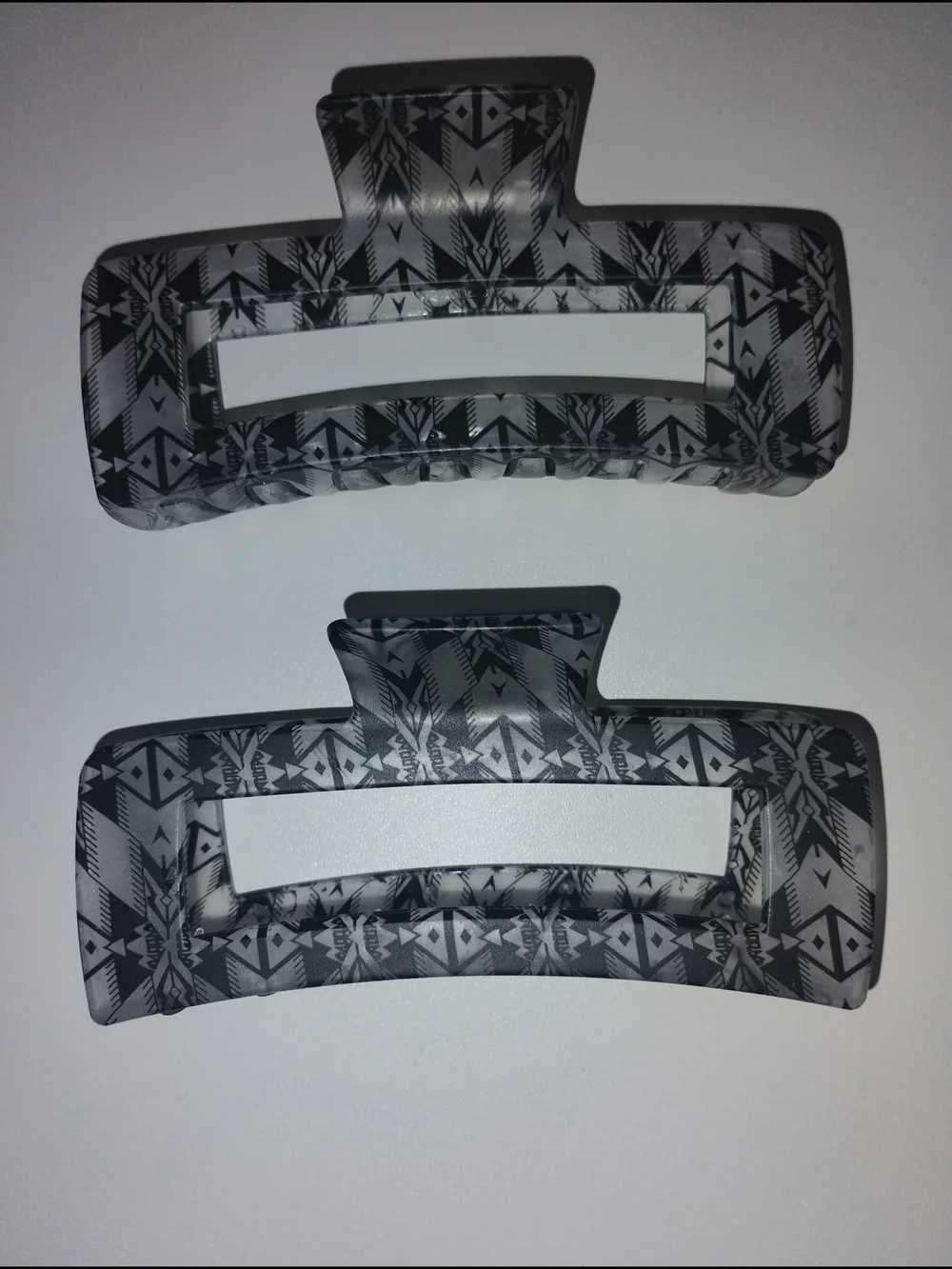 Jumbo Rectangular Hair Claw Clip  - Set of 2